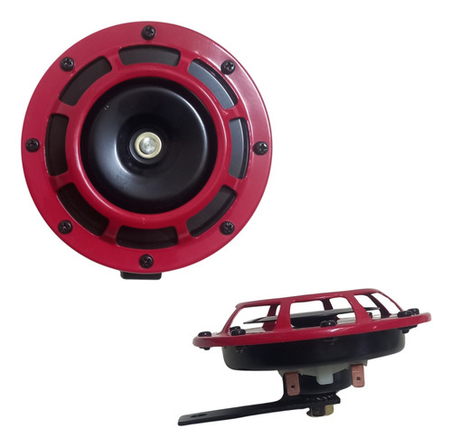 Par De Claxon Bocina Roja Tipo Hella Universal 12v Auto Moto