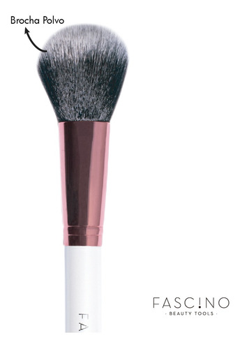 Imagen 3 de 9 de Set 5 Brochas Y Pinceles De Maquillaje Crueltyfree Fascino