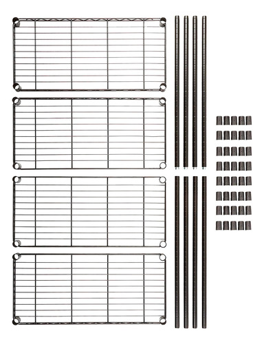 Rack Metálico Decoteam 4 Estantes De Rejillas Ajustables