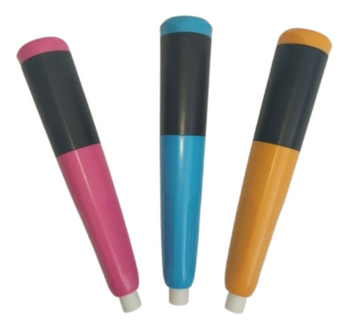 Borracha C/formato De Caneta Com Refil E Apontador 2 Em 1 Cor Rosa