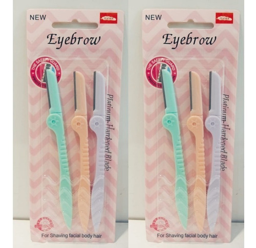 Kit de 2 maquinillas de afeitar para diseño de cuchillas de limpieza de cejas