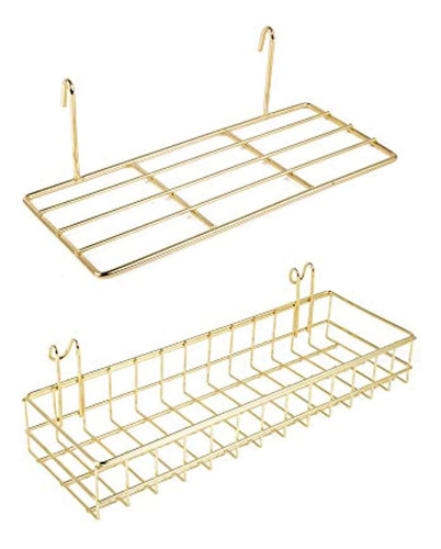 I3c 2 Cesta Pared Rejilla Alambre Gancho Estante Colgante