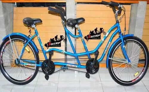 Dualie, bicicleta tándem con ruedas de 26 pulgadas, tamaño único, color azul