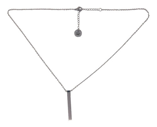 Collar Cadena Hombre Con Dije De Moda Aceroinoxidable Sarosa Color Barra Plateada