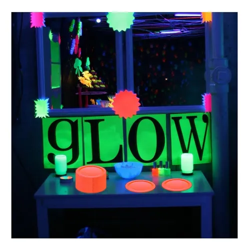 Placas De Cumpleaños De Neon Dark Glow In The Dark Neon, 50