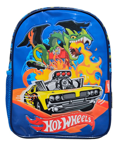 Mochila Hot Wheels Jardín Espalda 12 Pulgadas Wabro Original Azul Liso
