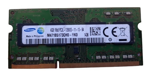 Memoria Ram  Laptop 4gb Ddr3 Samsung M471b5173qh0-yk0