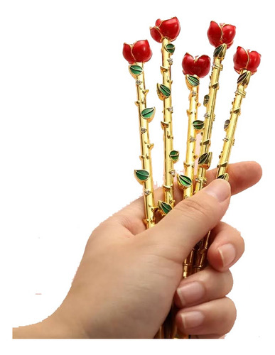 Juego De Brochas Con Mango De Rosas