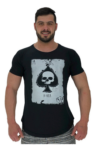 Camiseta Longline Mxd Conceito Dark Skull 