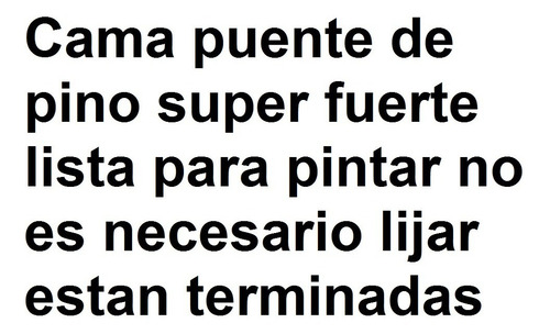Cama Superpuesta Reforzada Pino Macizo