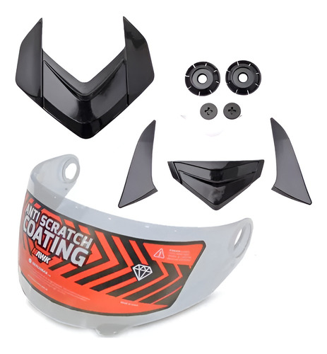 Repuesto Hawk Rs1 Kit Visor Con Mecanismo Y Ventilaciones