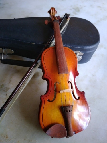Violin Adorno Madera C/arco Y Estuche,falta Una Clavija