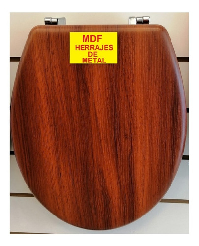 Asiento De Inodoro En Mdf Color Madera Oscura