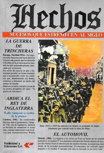 Revista Hechos Sucesos / Guerras De Trincheras / N° 2