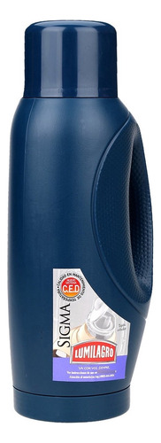 Termo de vidrio azul Sigma Lumilagro 1L