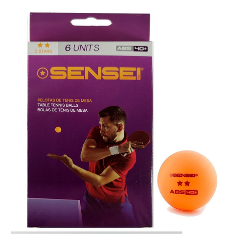 Pelotas De Ping Pong Sensei 2 Estrellas X6  Alto Rendimiento