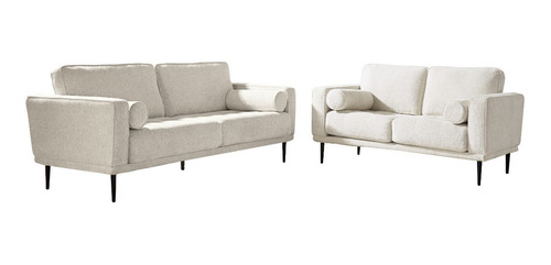Sofá Y Loveseat Elegante Y Moderno, Sofá Blanco Minimalista
