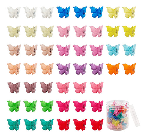 Paquete De 50 Pinzas De Cabello De Mariposa De Colores Surti