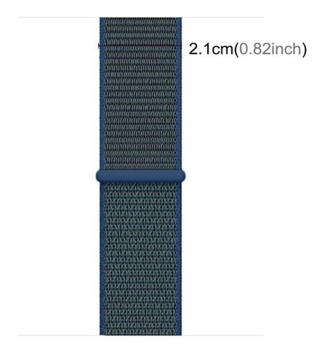 Correa Para Apple Watch 42 Y 44mm, Con Velcro. Azul