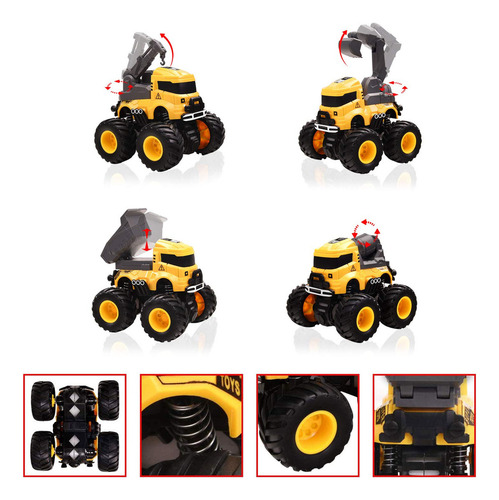 X Paquete De 4 Juguetes Para Camiones De Construcción, Coche