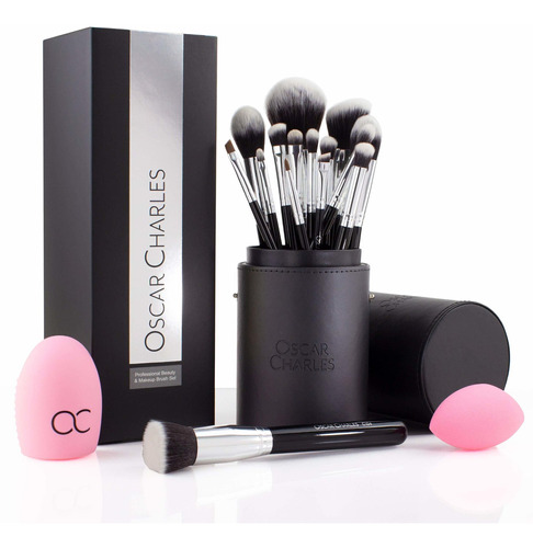 Oscar Charles Professional Makeup Brush Set: 17-piece: With