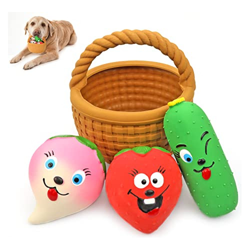 Letsmeet Squeaky Dog Toys Cute Funny Latex Sound Toys Mastic
