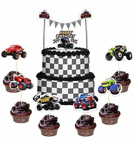 32 Piezas De Monster Truck Party Supplies Juego De Decoració