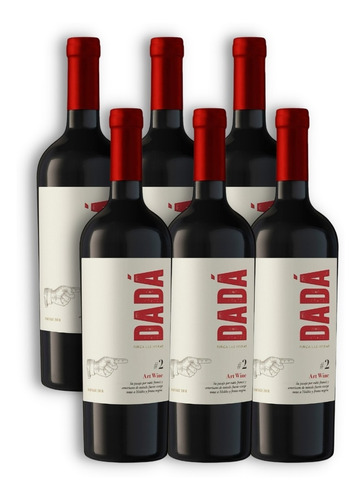 Vino #2 Wine Merlot Dadá Art Caja X6u 750ml San Juan