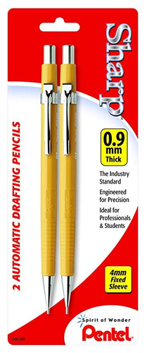 Pentel De Sharp Mechanical Drafting Lápiz, 0,9 Mm, Yellow Ba