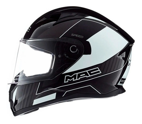 Casco Moto Integral Mac Speed Riot Dash Negro Mvm