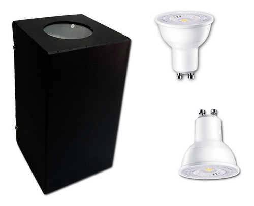 Aplique Exterior Bidireccional Dicroica Con Lamparas Led 7w