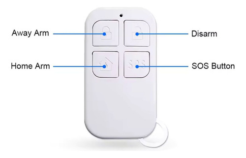Control Remoto Inalámbrico Para Alarma Wifi 4 Botones