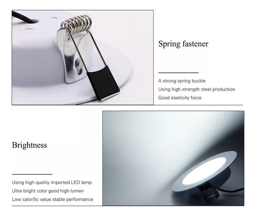 Panel Led De 10 Luces Led, 9 W, Foco Empotrado, Lavabo