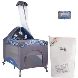 Cuna Corral Corralito Para Bebe Ebaby Y Colchon