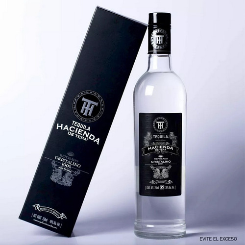 Caja 12 Tequila Hacienda De Tepa Reposado Cristalino 750ml
