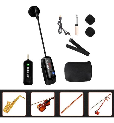 Microfone De Instrumento Para Flauta Erhu, Receptor De