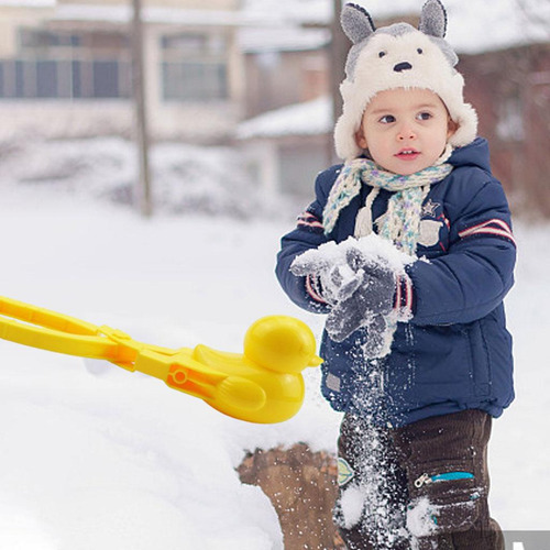 2 Invierno Snowball Maker Clip Outdoor Snow Toy Amarillo