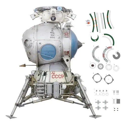 Modulo Lunar Sovietico Papercraft Escala 1.50