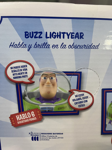 Figura Buzz Lightyear Toy Story Coleccionable Portatil