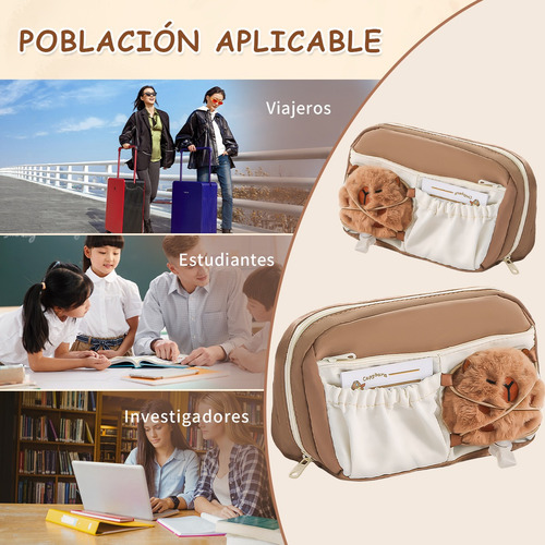 Estuche Infantil Capybara Multicapa Con Compartimentos