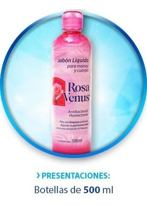 Jabón Liquido Rosa Venus Caja Con 12 Botellas De 500ml | Envío gratis