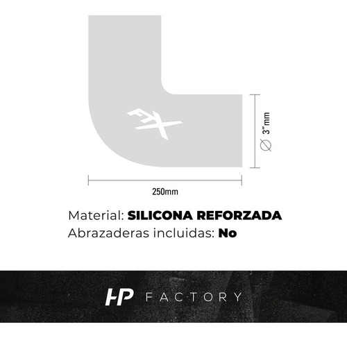 Imagen 4 de 11 de Manguera Silicona 90° 3´ Reforzada Negro Ftx Fueltech