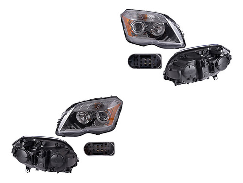 Set Faros Delanteros Depo Mercedes-benz Glk 2010 - 2012