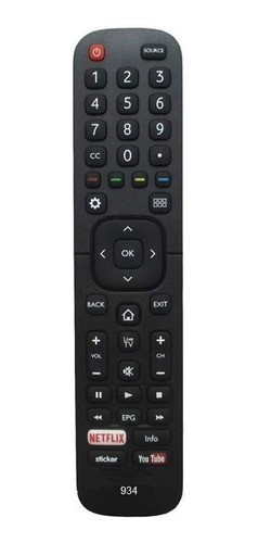 Control Alternativo Hisense Smart Tv Compatible 934