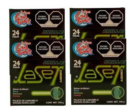 Paleta Laser Neón Brilla Oscuridad 96 Pz 1.344 Kg Cool Toons