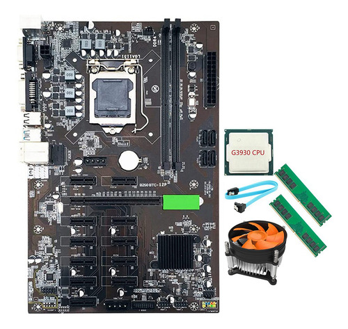 Placa Base Minera B250 Btc Lga 1151 Con 2 X Ddr4 4g 2666 Mhz