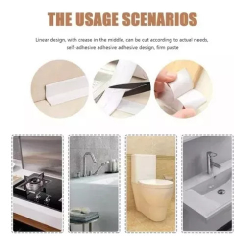 3 Piezas Cinta Selladora Para Baño, Ducha, Lavabo, Bañera