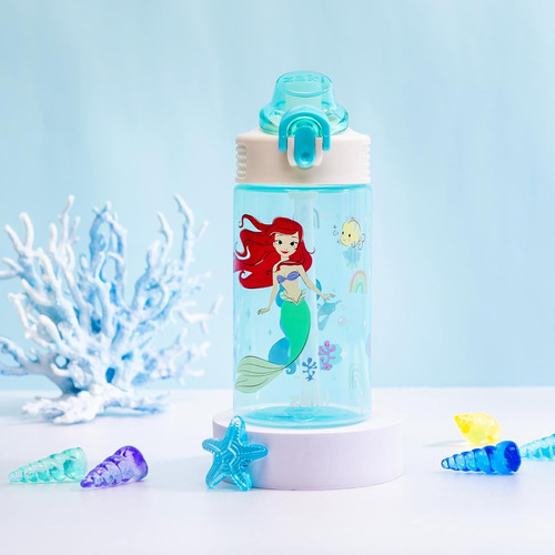 Zak Designs Botella Diseño De Minecraft, Plástico 16 Y 25 Oz Princesa Disney (ariel Y Jasmine) 16 Onza