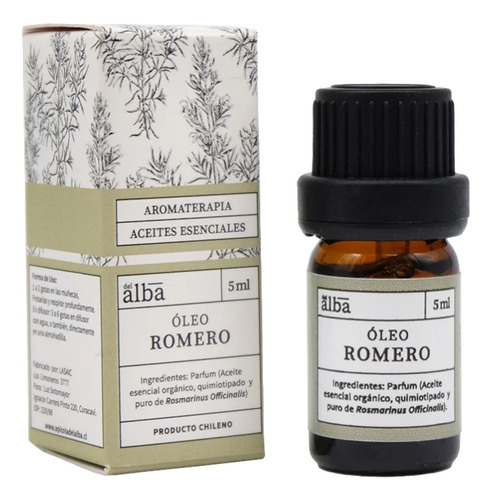 Aceite Esencial Romero Apícola Del Alba. Frasco Vidrio 5ml. 