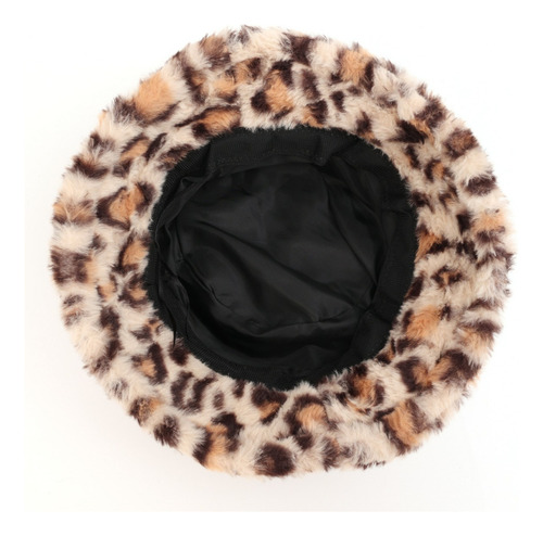 Sombrero De Pescador De Felpa Con Estampado De Leopardo Para